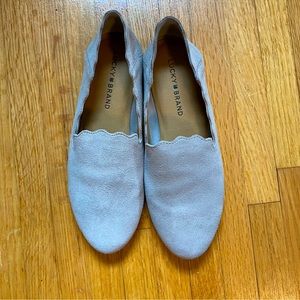 Lucky Brand gray suede flats Size 7.5
